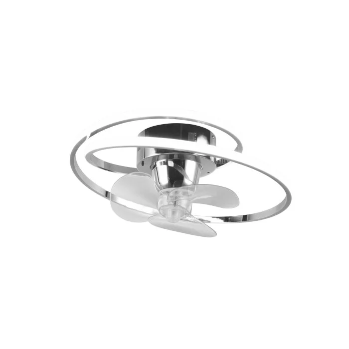 Reality UMEA Ventilador de techo LED Cromo, 1 luz, Mando a distancia