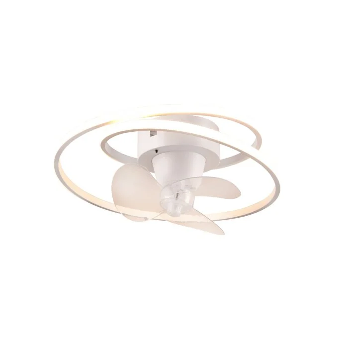 Reality UMEA Ventilador de techo LED Blanca, 1 luz, Mando a distancia