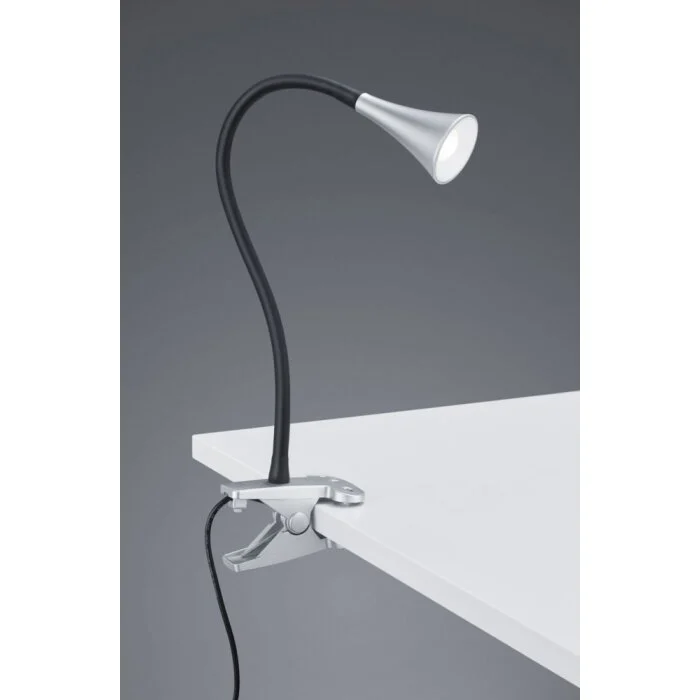 Reality VIPER Lámpara con pinza LED Titanio, 1 luz