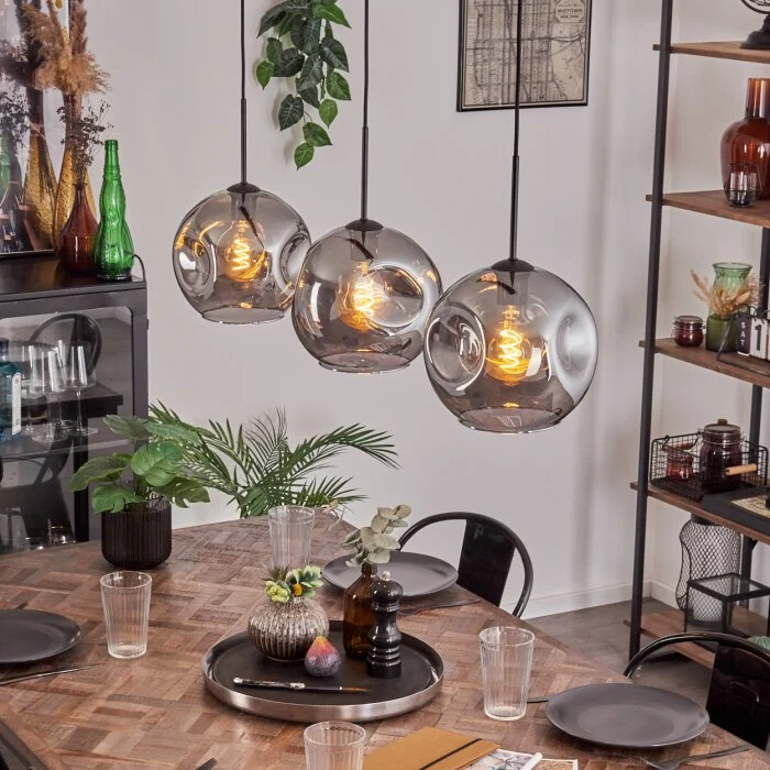 Ripoll Lámparas suspendidas Ahumado, 3 luces