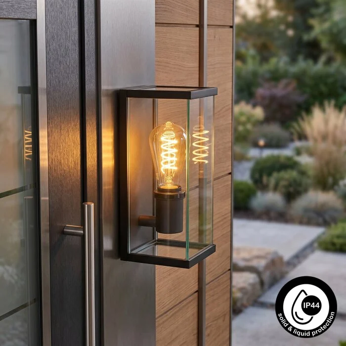 Sangbana Aplique de exterior Negro, 1 luz