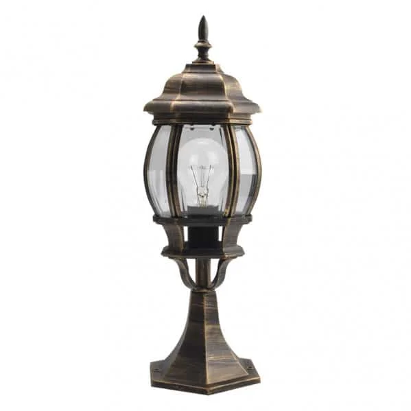 Fabrilamp Caelum Sobremuro Exterior Aluminio 1xe27 Neg/oro 49x16x16 Cm Ip44 149571016