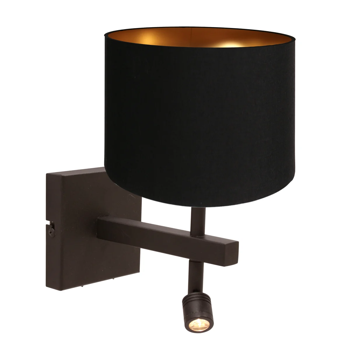 Lámpara de pared cacao con aspecto de corcho beige Steinhauer Stang