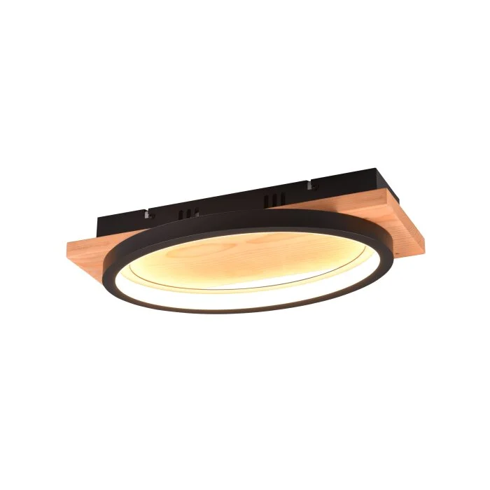 Trio Barca Aplique LED Crudo, Negro, 1 luz