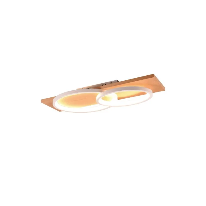 Trio Barca Lámpara de Techo LED Crudo, Blanca, 1 luz
