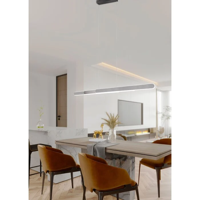 Trio Helios Lámpara Colgante LED aluminio bruñido, 1 luz