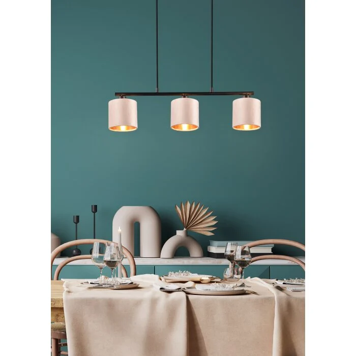 Trio JULIETA Lámpara Colgante Negro, 3 luces