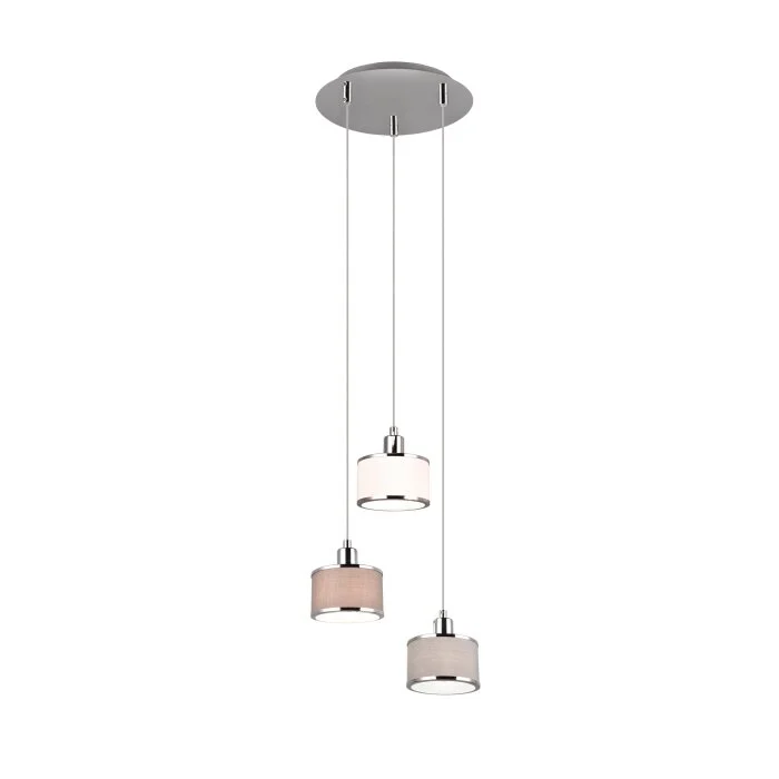 Trio KAPRUN Lámpara Colgante Cromo, 3 luces