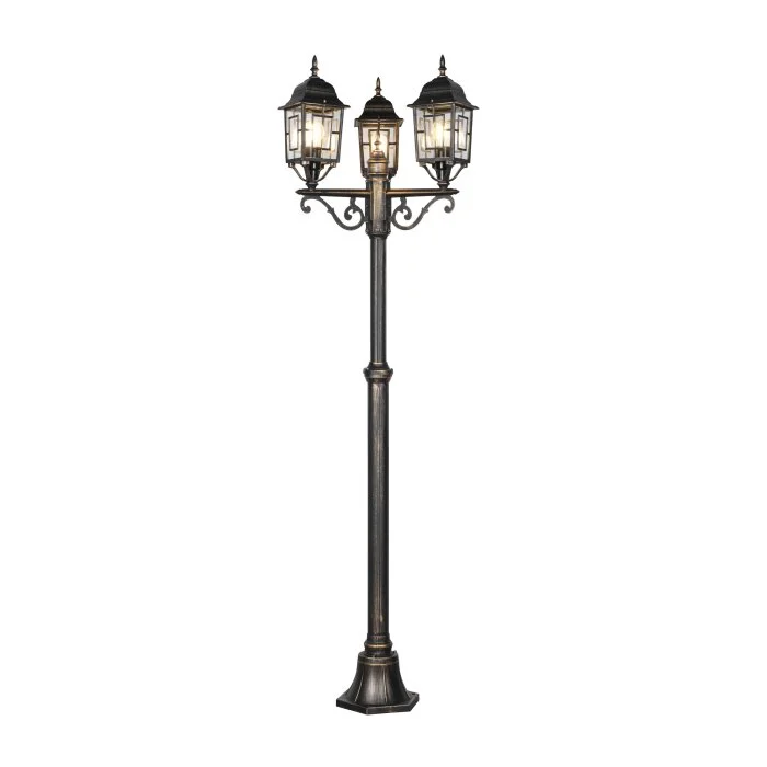 Trio Volturno Lámpara de pie para exterior Color óxido, 3 luces