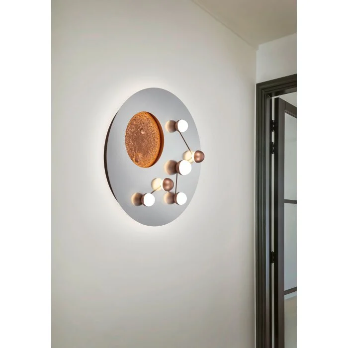 Trio Zodiac Lámpara de Techo LED aluminio bruñido, dorado, 1 luz