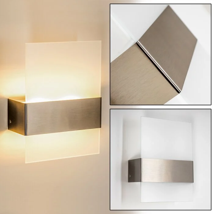 Vara Aplique para exterior LED Color acero inoxidable, 2 luces