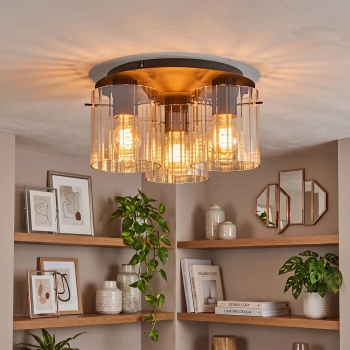 Vireda Plafones Negro, 3 luces