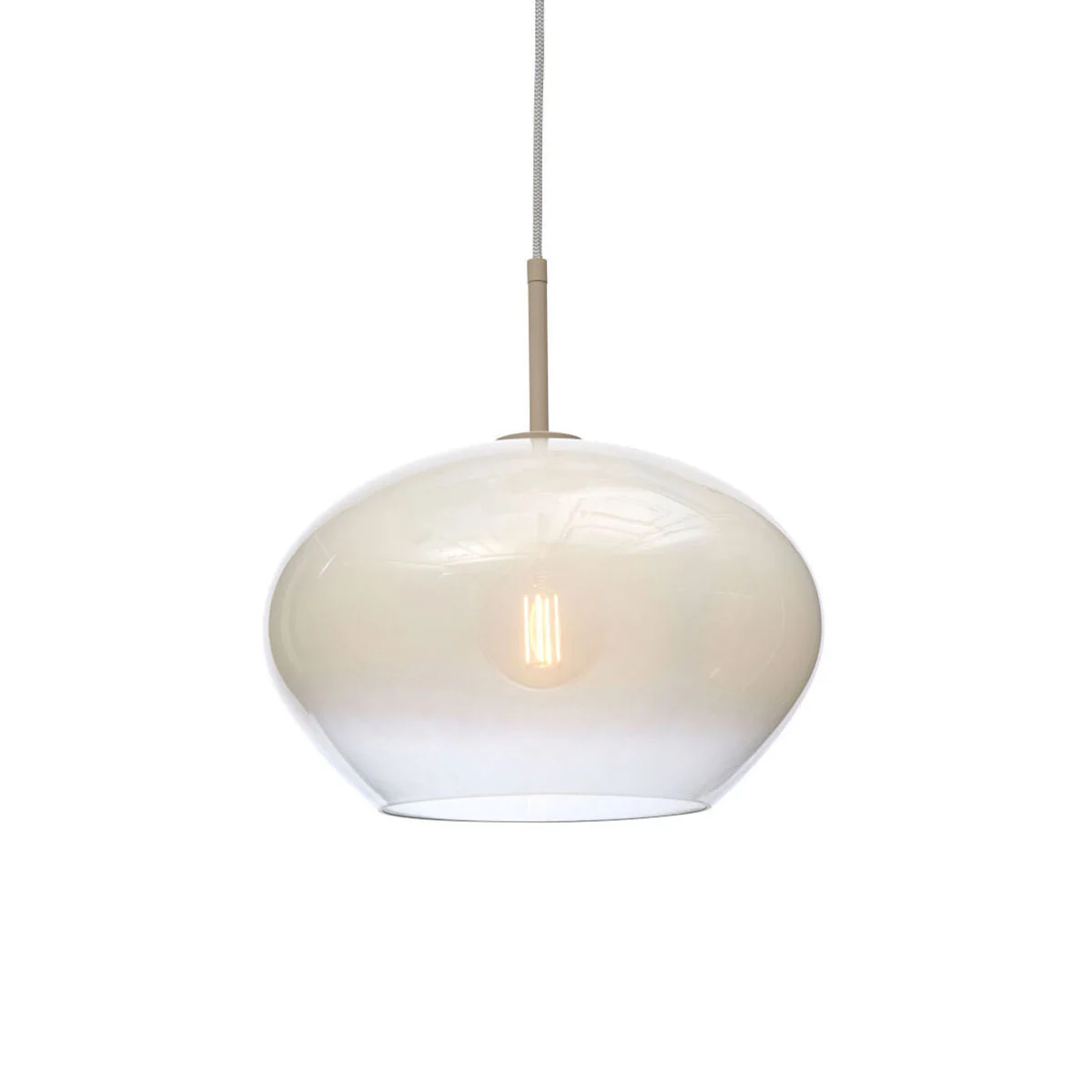 Lámpara colgante moderna de metal y vidrio blanco It’s About RoMi Bologna