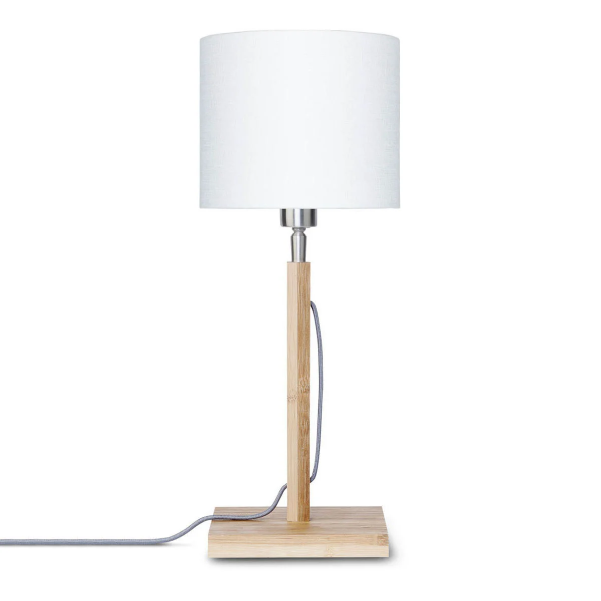 Lámpara de mesa escandinava blanca de lino GOOD & MOJO Fuji