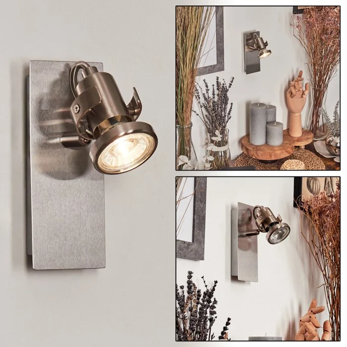 Yometchen Aplique LED Níquel-mate, 1 luz